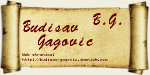Budisav Gagović vizit kartica
